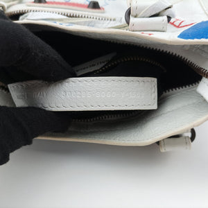 Pre-owned Balenciaga Classic Mini City Graffiti White×Multicolor Arena Lambskin  300295 shoulderbag | stylenewstar