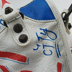 Pre-owned Balenciaga Classic Mini City Graffiti White×Multicolor Arena Lambskin  300295 shoulderbag | stylenewstar