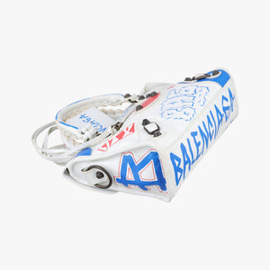 Pre-owned Balenciaga Classic Mini City Graffiti White×Multicolor Arena Lambskin  300295 shoulderbag | stylenewstar