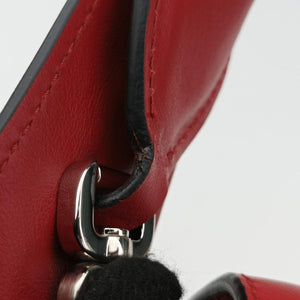 Pre-owned Prada COGNAC N Red × black Leather 1BD166 shoulderbag | stylenewstar