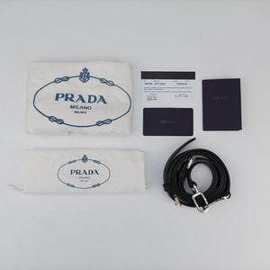 Pre-owned Prada COGNAC N Red × black Leather 1BD166 shoulderbag | stylenewstar