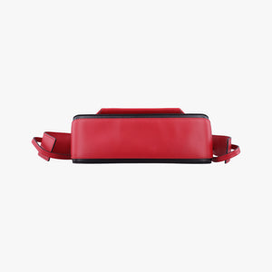 Pre-owned Prada COGNAC N Red × black Leather 1BD166 shoulderbag | stylenewstar