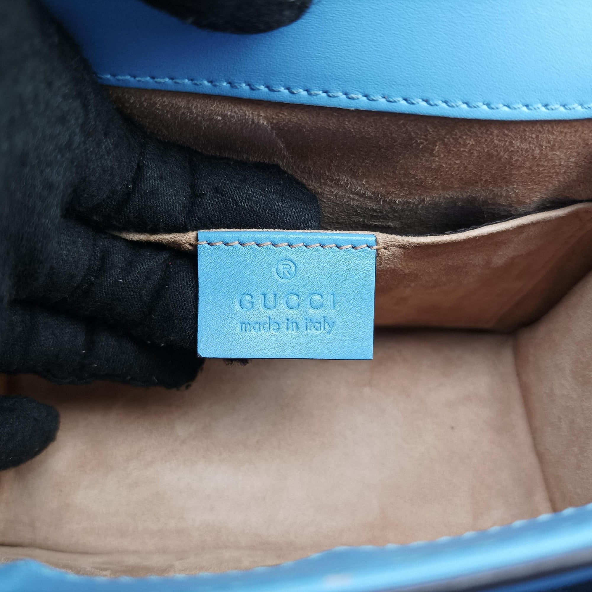 Vintage Gucci Sylvie Blue×navy×red Leather 431666 shoulderbag | stylenewstar