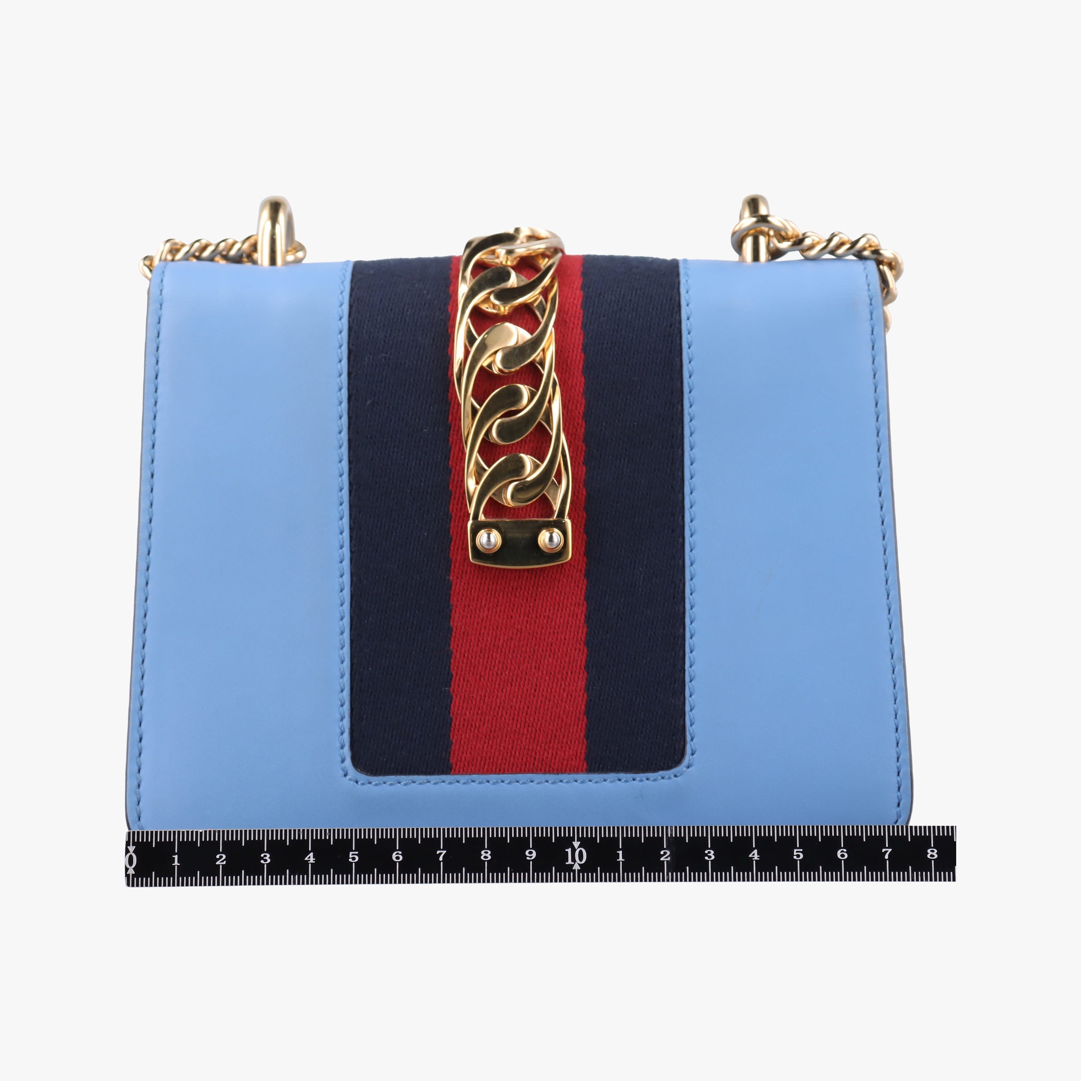 Vintage Gucci Sylvie Blue×navy×red Leather 431666 shoulderbag | stylenewstar