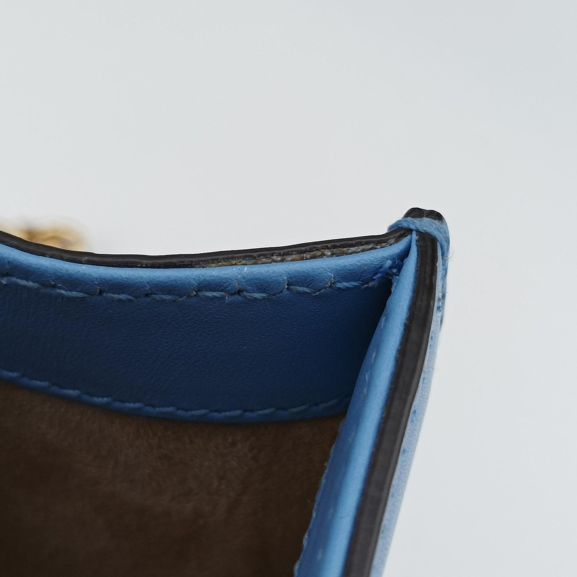 Vintage Gucci Sylvie Blue×navy×red Leather 431666 shoulderbag | stylenewstar