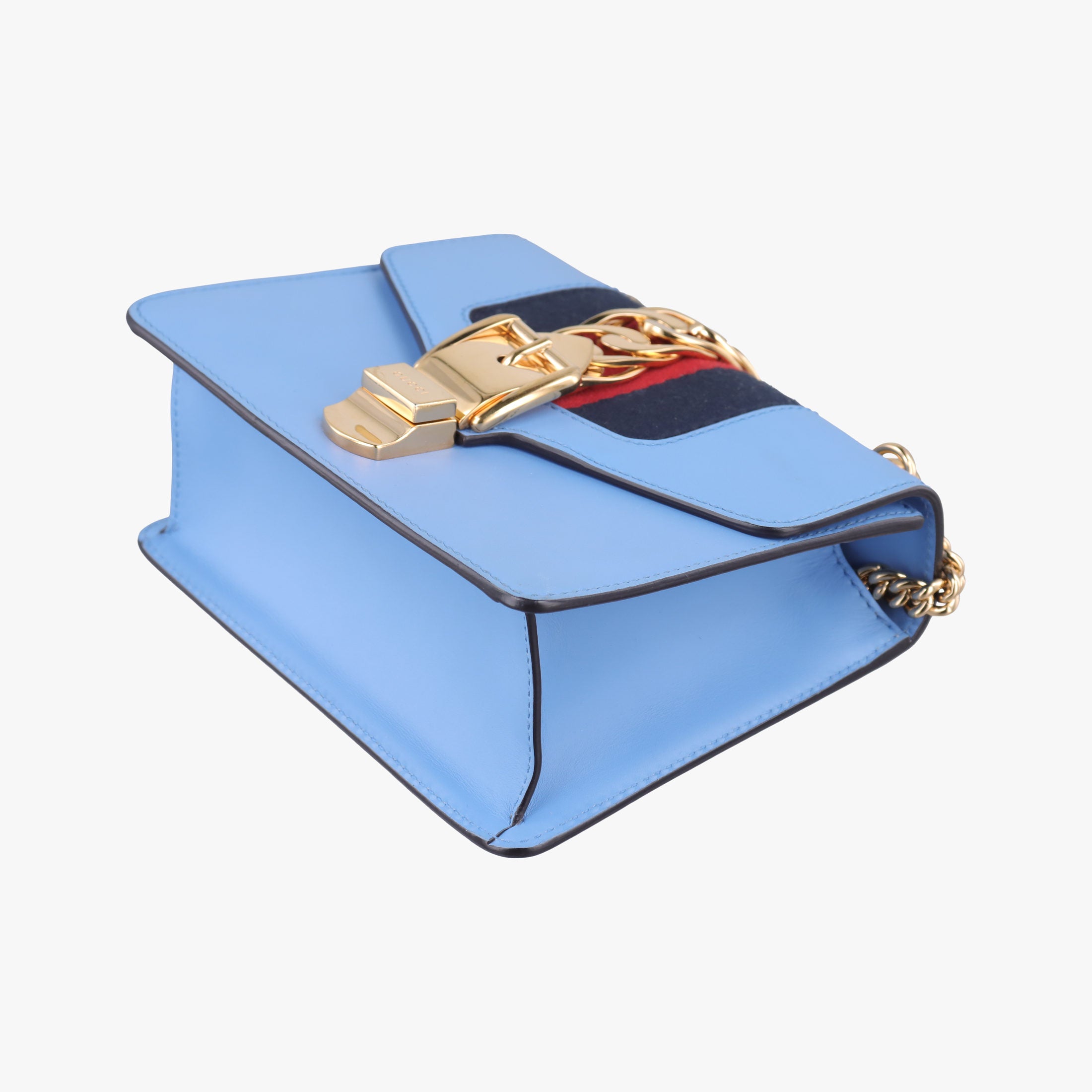 Vintage Gucci Sylvie Blue×navy×red Leather 431666 shoulderbag | stylenewstar
