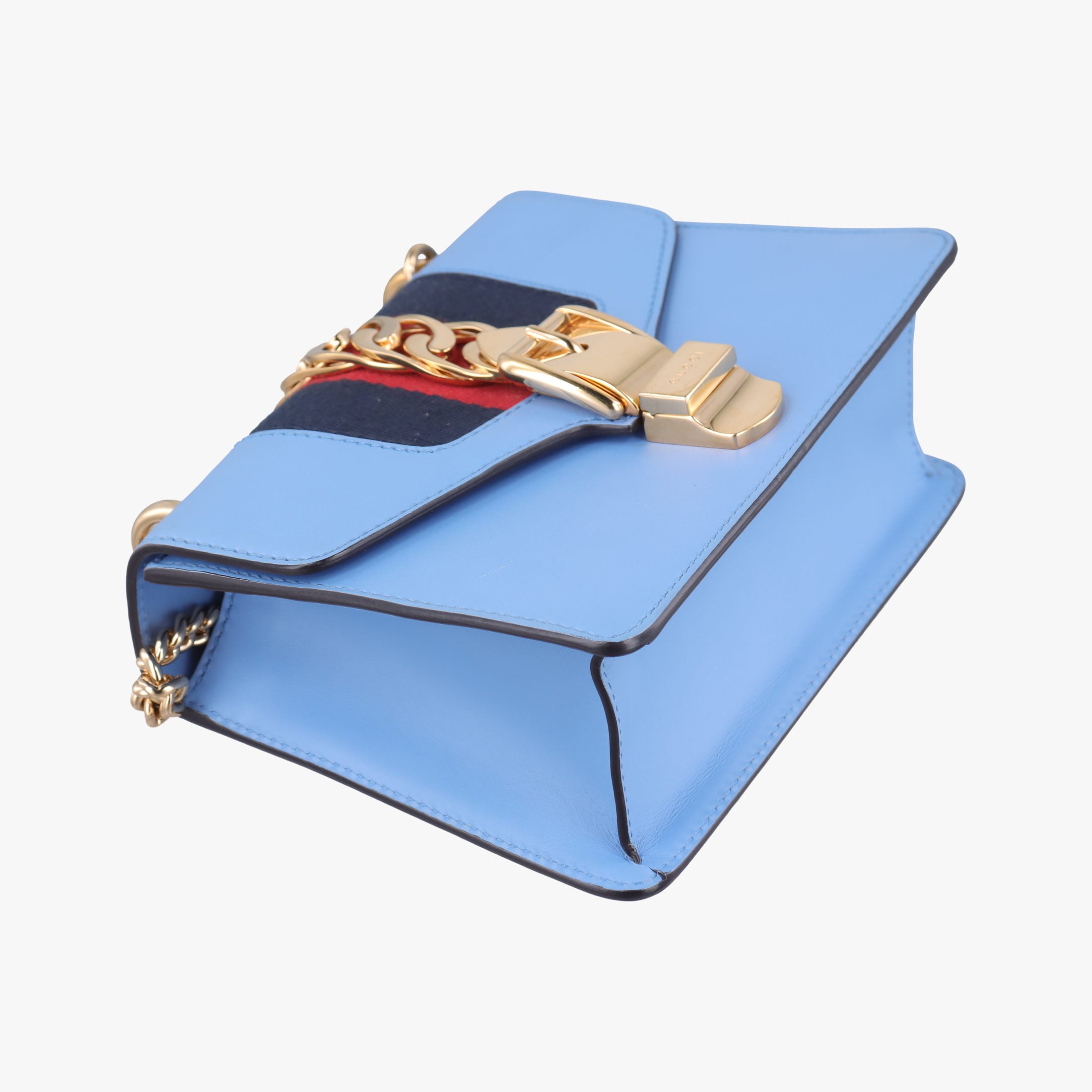 Vintage Gucci Sylvie Blue×navy×red Leather 431666 shoulderbag | stylenewstar