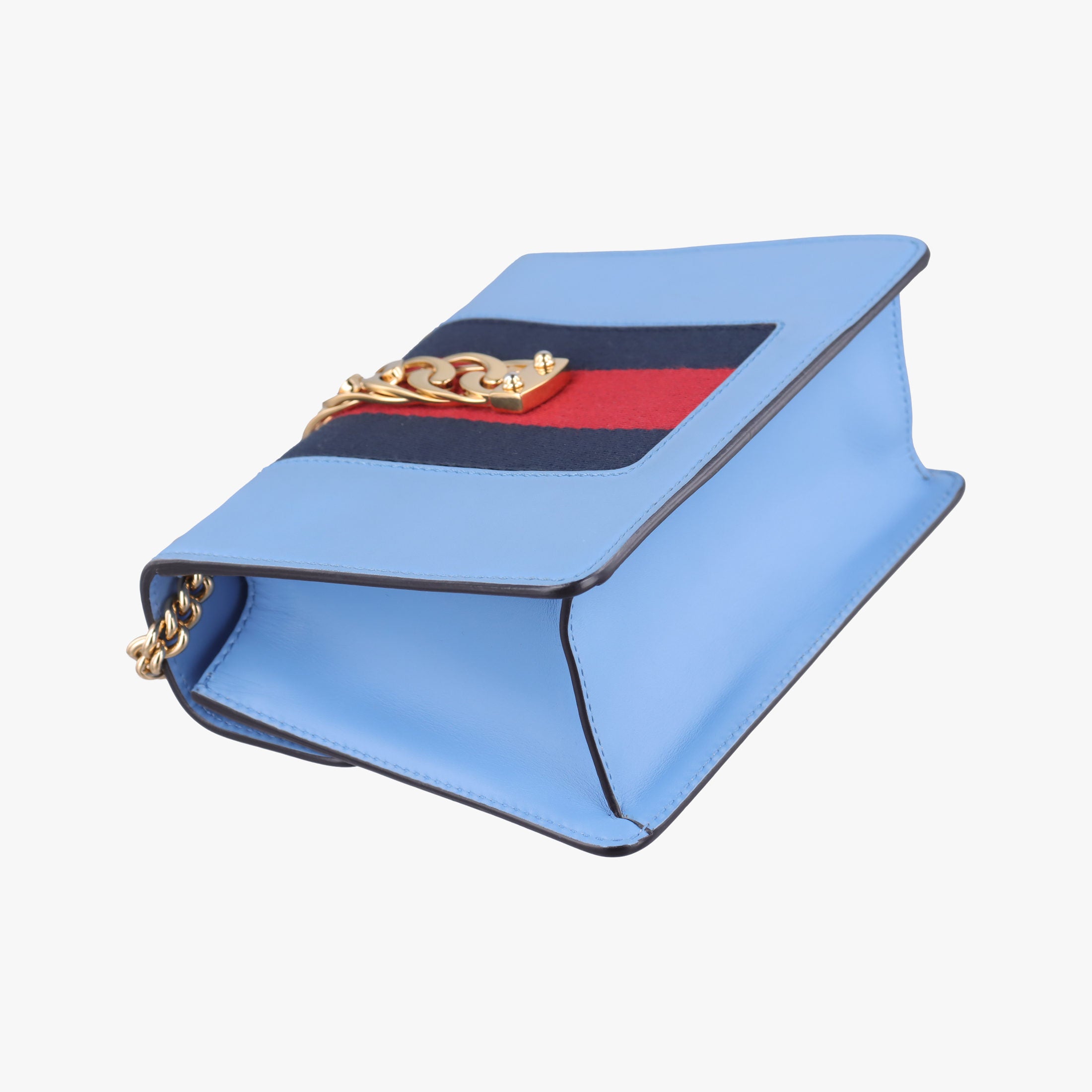Vintage Gucci Sylvie Blue×navy×red Leather 431666 shoulderbag | stylenewstar