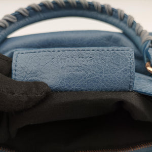 Pre-owned Balenciaga Giant City Blue Lambskin  shoulderbag | stylenewstar