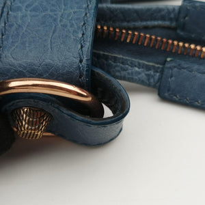 Pre-owned Balenciaga Giant City Blue Lambskin  shoulderbag | stylenewstar