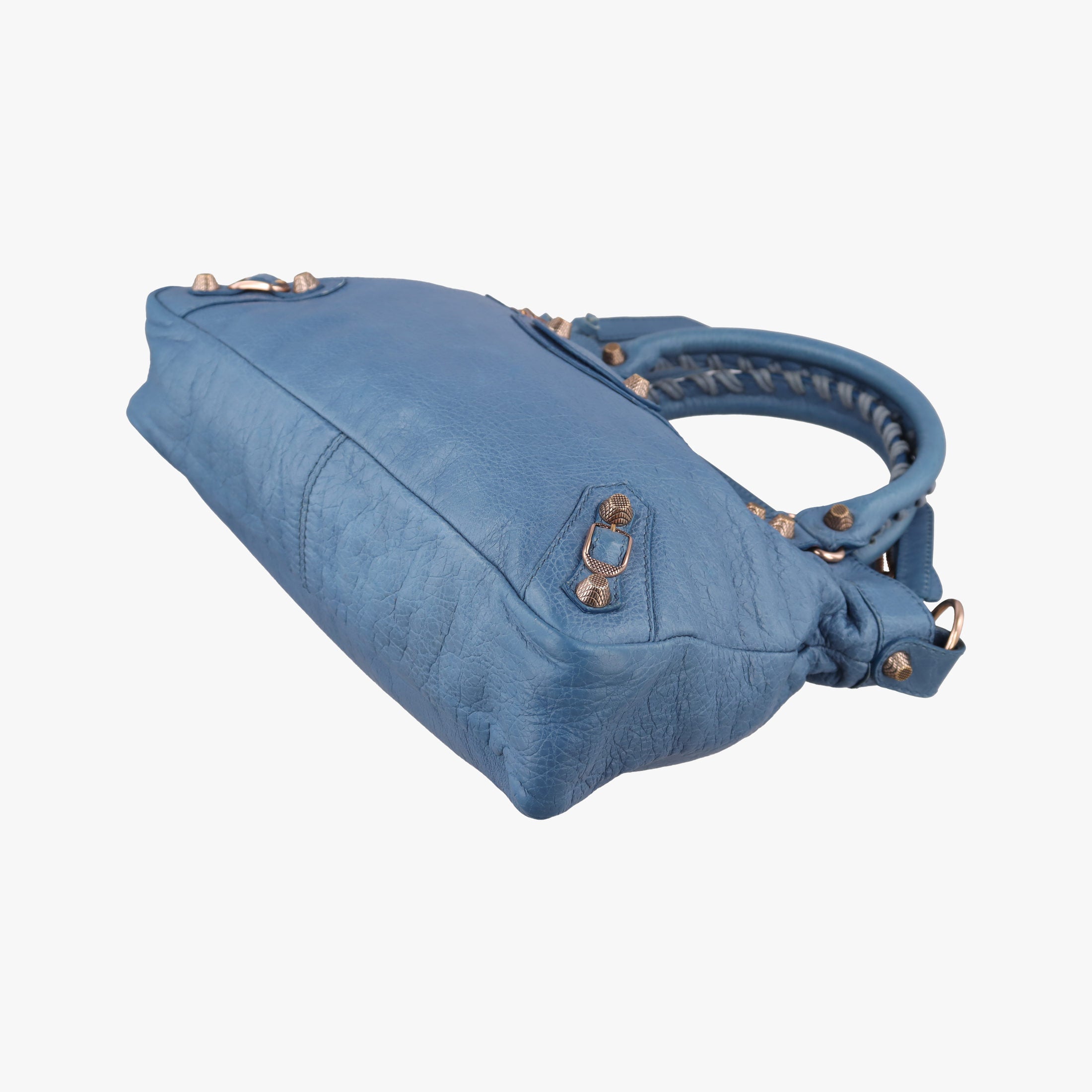 Pre-owned Balenciaga Giant City Blue Lambskin  shoulderbag | stylenewstar