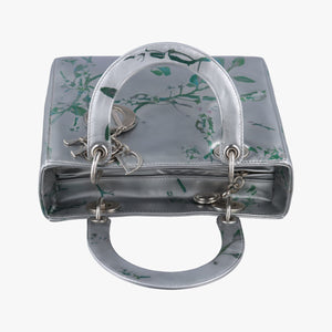 Vintage Christian Dior Lady Dior Floral Printed Silver Patent Leather  shoulderbag | stylenewstar