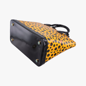 Pre-owned Louis Vuitton Dot Infinity Lockit MM Yayoi Kusama Jaune×Black Vernis M91398 handbag | stylenewstar