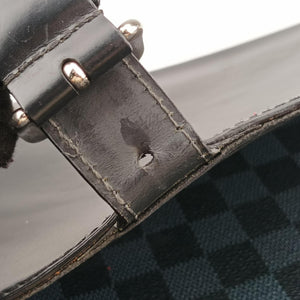 Pre-owned Louis Vuitton Newport Messenger PM black×navy Damier Cobalt N41587 shoulderbag | stylenewstar