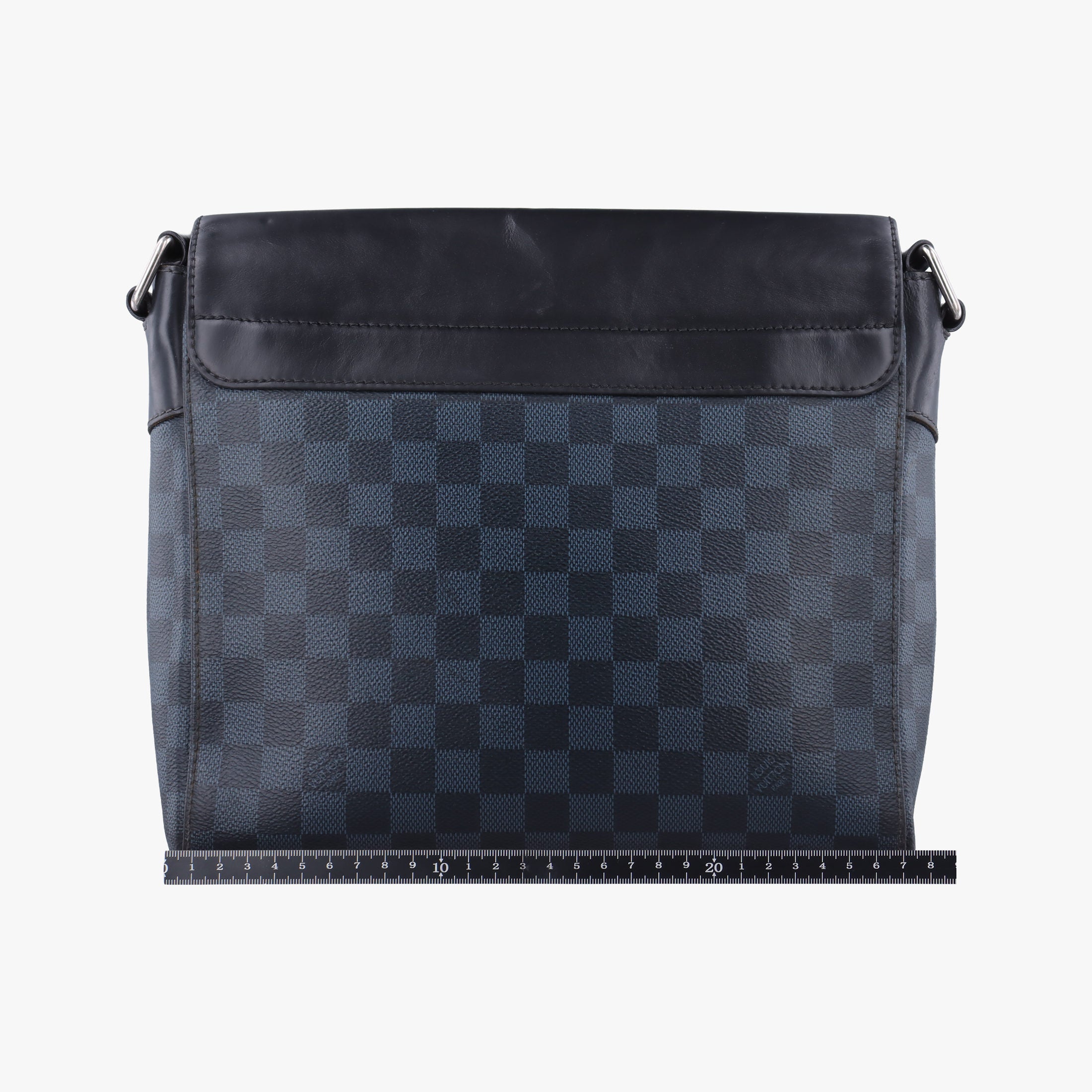Pre-owned Louis Vuitton Newport Messenger PM black×navy Damier Cobalt N41587 shoulderbag | stylenewstar