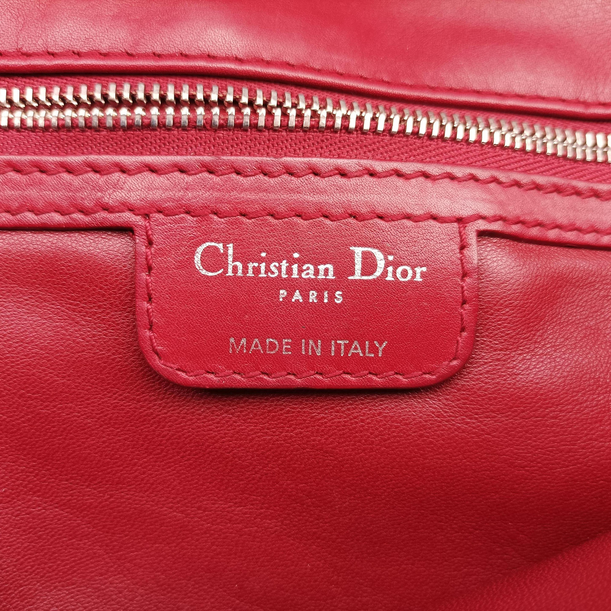 Pre-owned Christian Dior Demi Lune Burgundy Leather  shoulderbag | stylenewstar