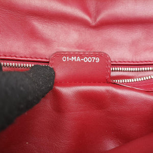 Pre-owned Christian Dior Demi Lune Burgundy Leather  shoulderbag | stylenewstar