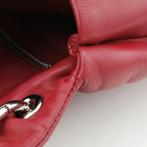 Pre-owned Christian Dior Demi Lune Burgundy Leather  shoulderbag | stylenewstar