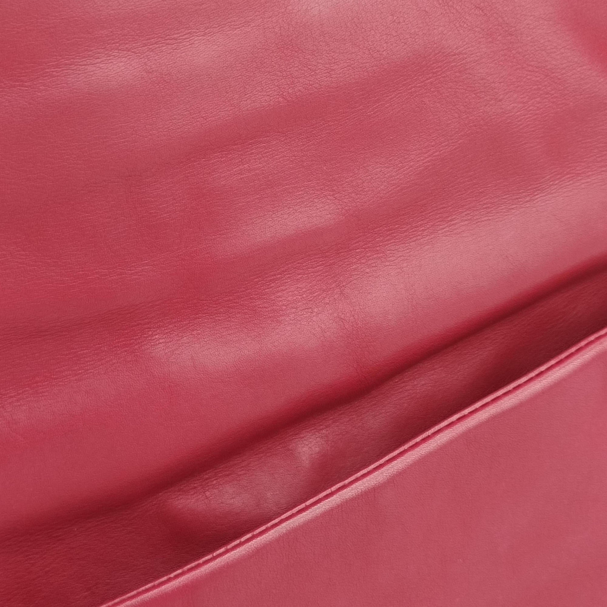 Pre-owned Christian Dior Demi Lune Burgundy Leather  shoulderbag | stylenewstar