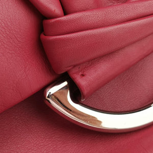 Pre-owned Christian Dior Demi Lune Burgundy Leather  shoulderbag | stylenewstar