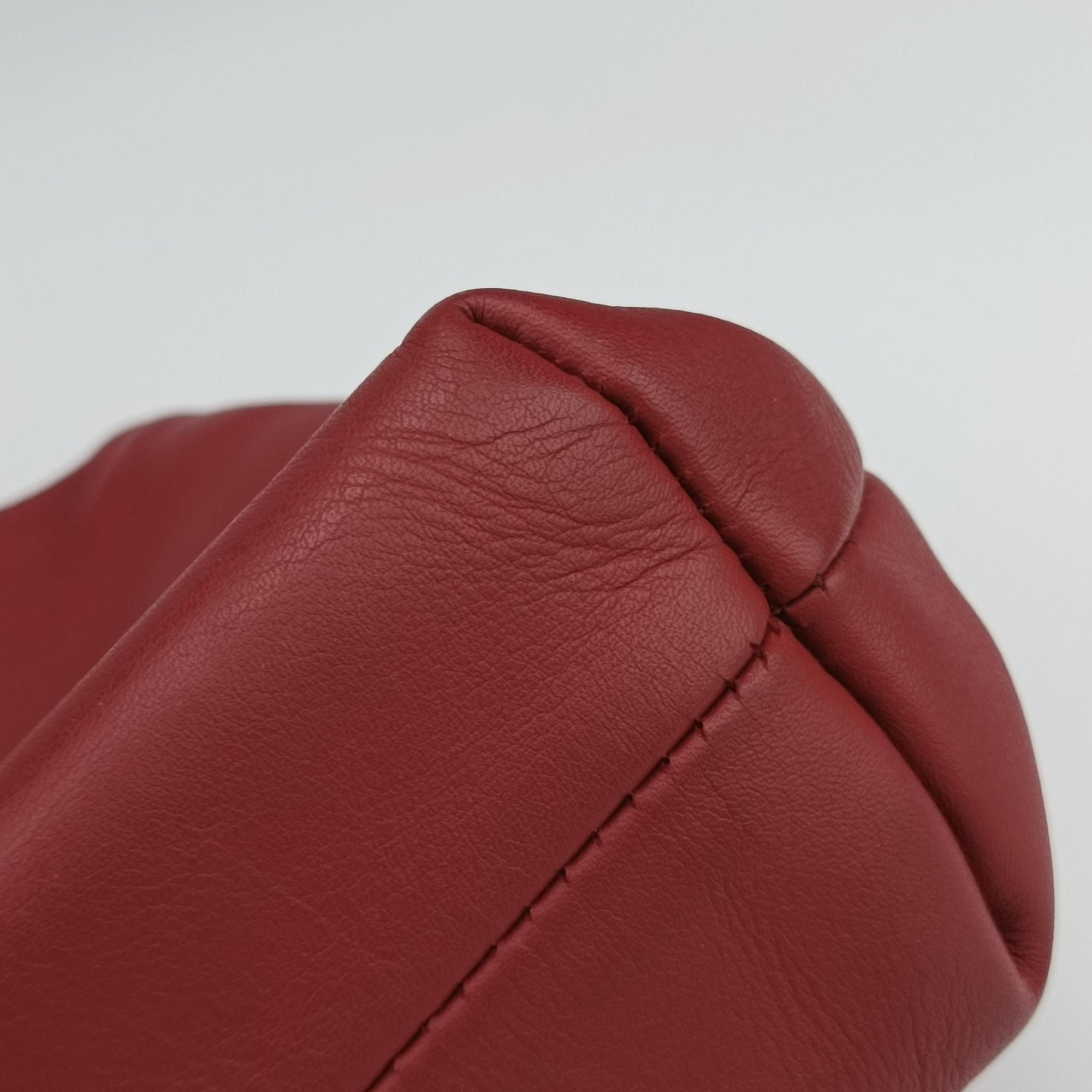 Pre-owned Christian Dior Demi Lune Burgundy Leather  shoulderbag | stylenewstar
