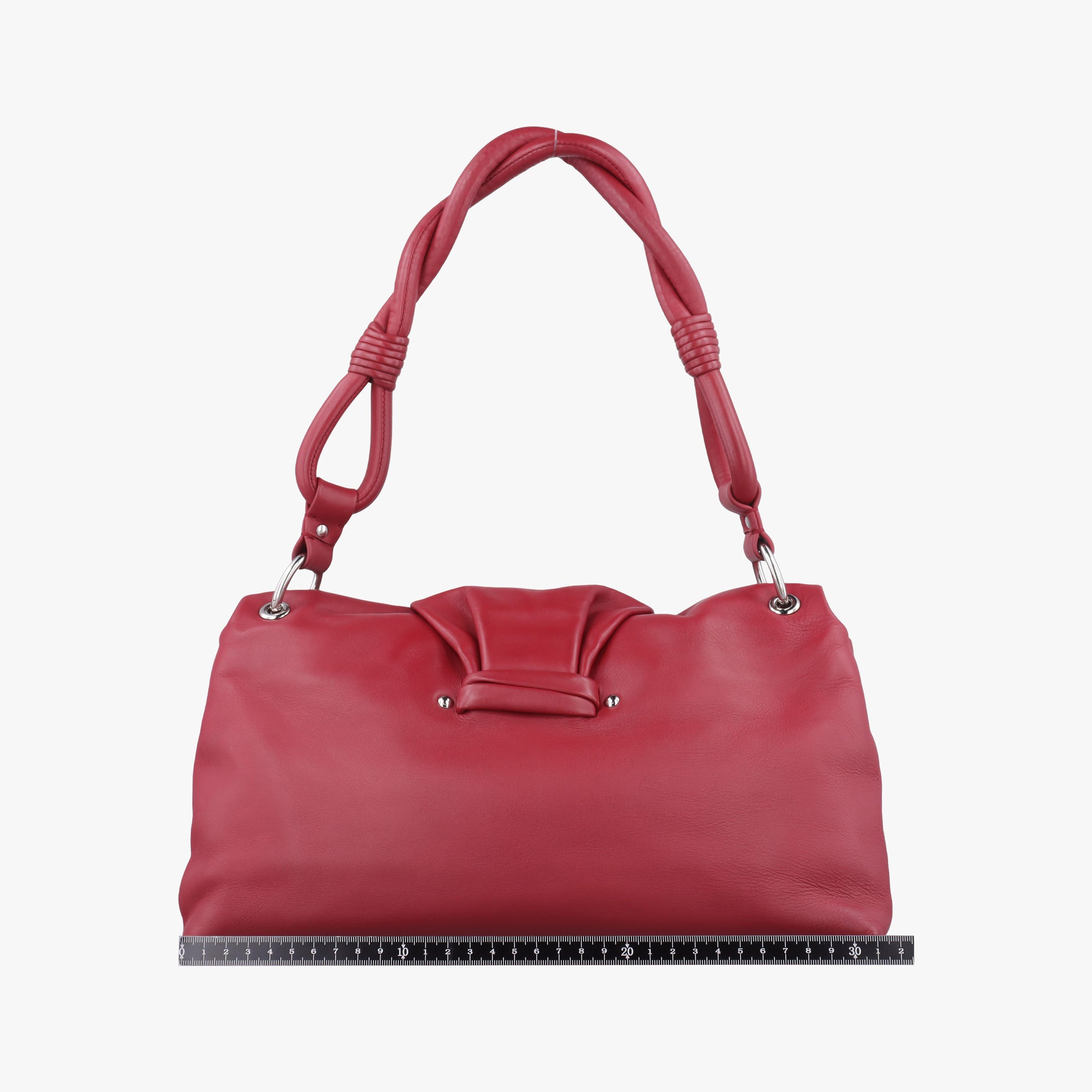 Pre-owned Christian Dior Demi Lune Burgundy Leather  shoulderbag | stylenewstar