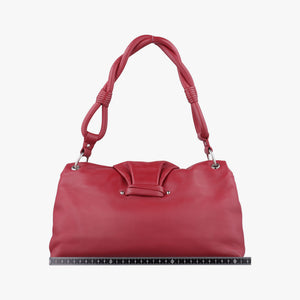Pre-owned Christian Dior Demi Lune Burgundy Leather  shoulderbag | stylenewstar