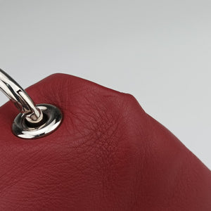 Pre-owned Christian Dior Demi Lune Burgundy Leather  shoulderbag | stylenewstar