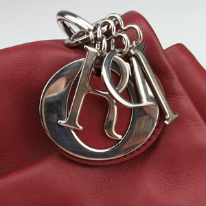 Pre-owned Christian Dior Demi Lune Burgundy Leather  shoulderbag | stylenewstar