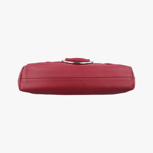 Pre-owned Christian Dior Demi Lune Burgundy Leather  shoulderbag | stylenewstar