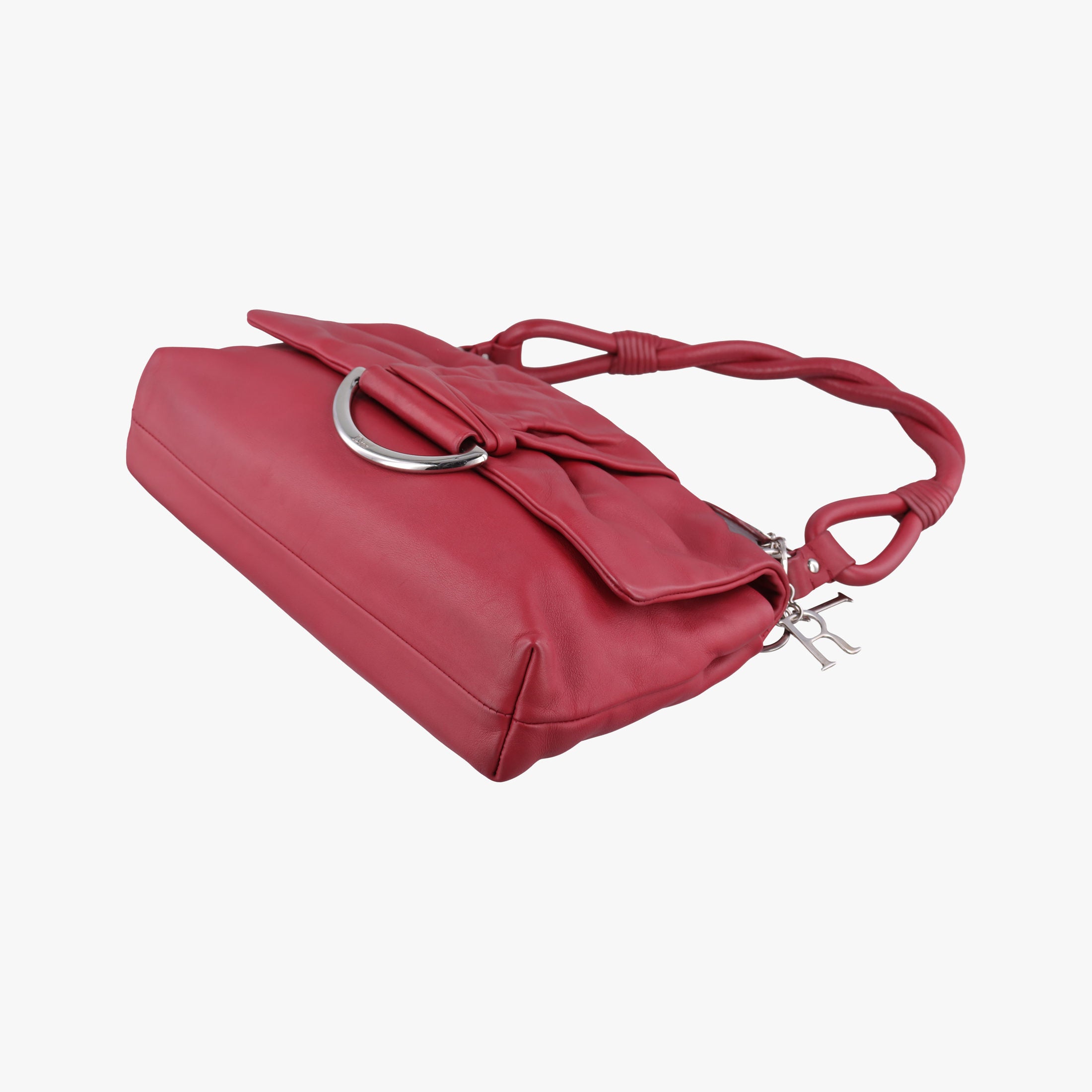 Pre-owned Christian Dior Demi Lune Burgundy Leather  shoulderbag | stylenewstar