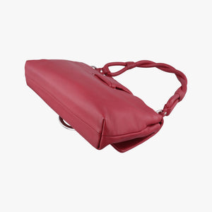 Pre-owned Christian Dior Demi Lune Burgundy Leather  shoulderbag | stylenewstar