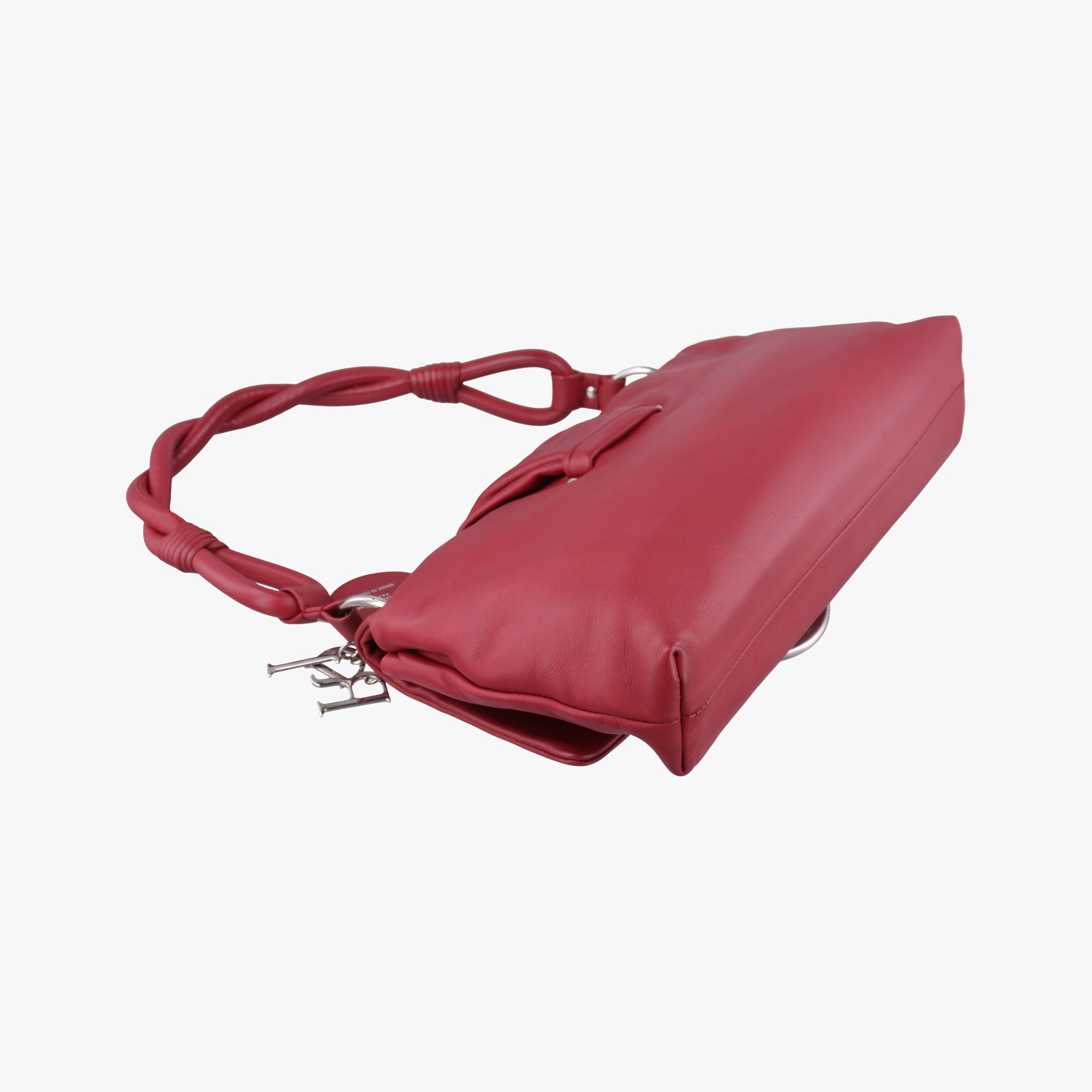 Pre-owned Christian Dior Demi Lune Burgundy Leather  shoulderbag | stylenewstar