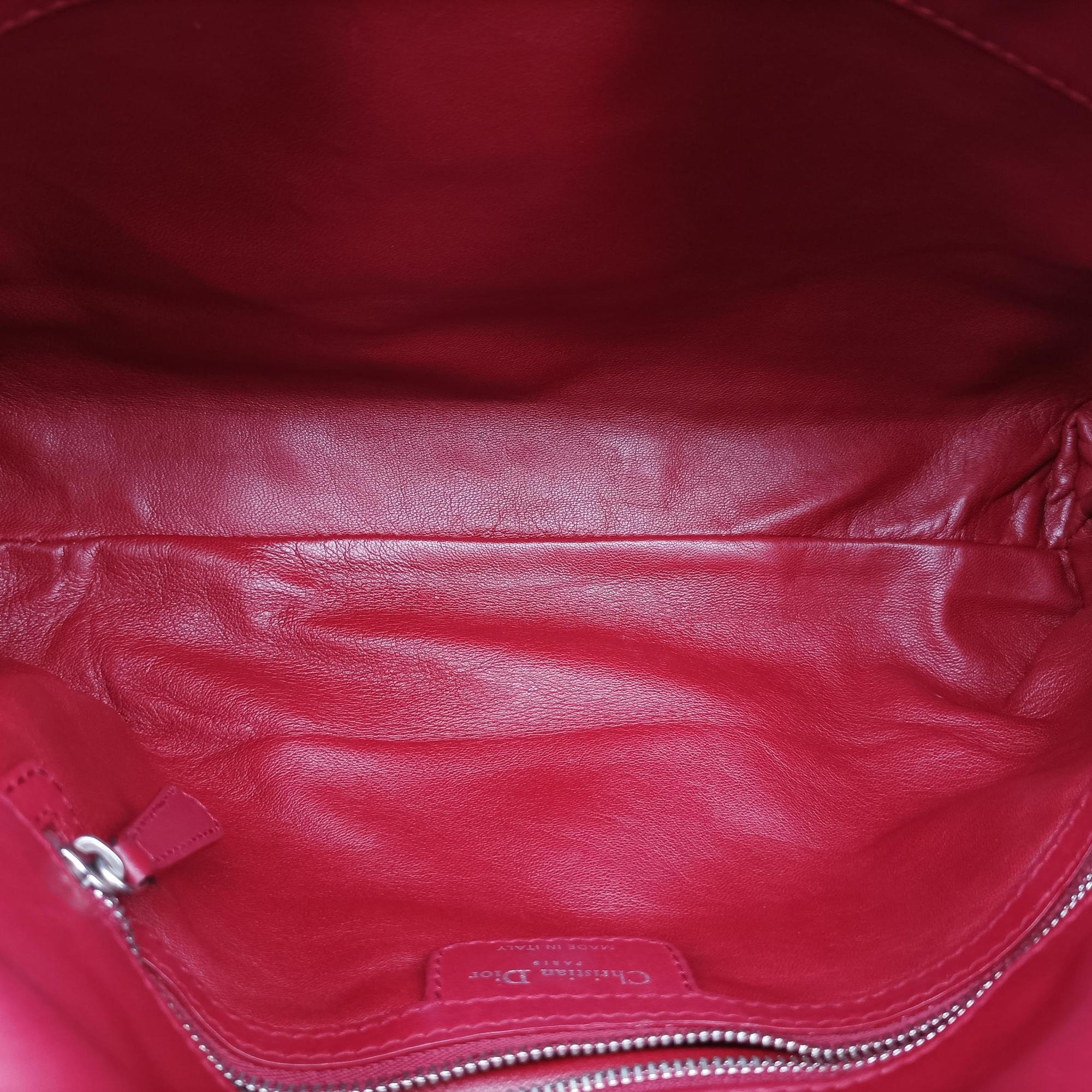 Pre-owned Christian Dior Demi Lune Burgundy Leather  shoulderbag | stylenewstar