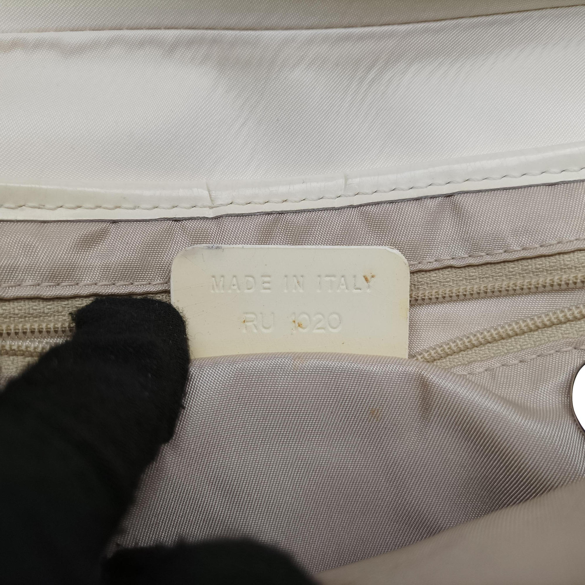 Pre-owned Christian Dior Saddle White Nylon × Leather  shoulderbag | stylenewstar