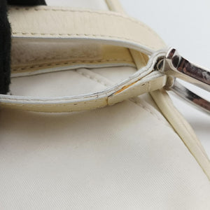 Pre-owned Christian Dior Saddle White Nylon × Leather  shoulderbag | stylenewstar