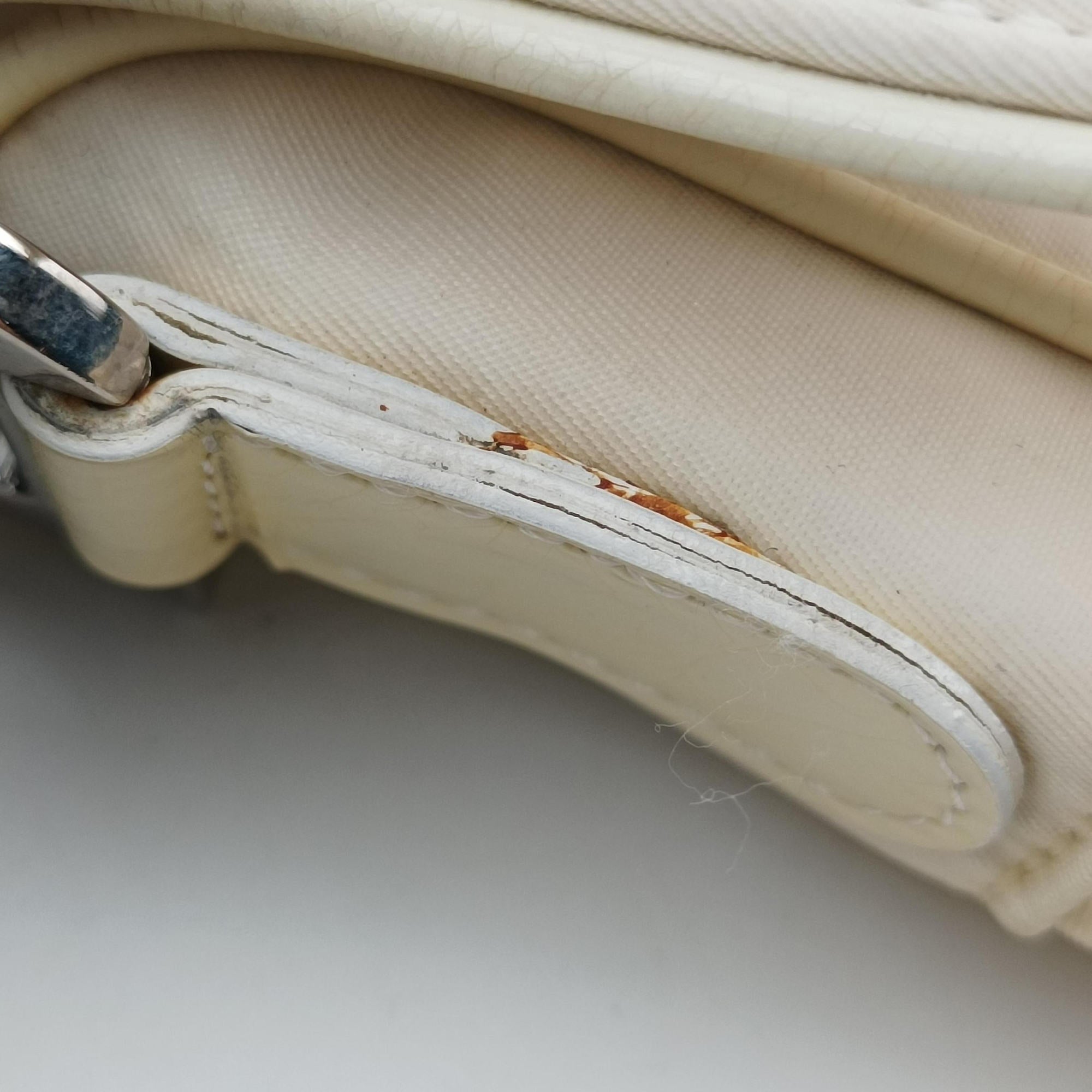 Pre-owned Christian Dior Saddle White Nylon × Leather  shoulderbag | stylenewstar