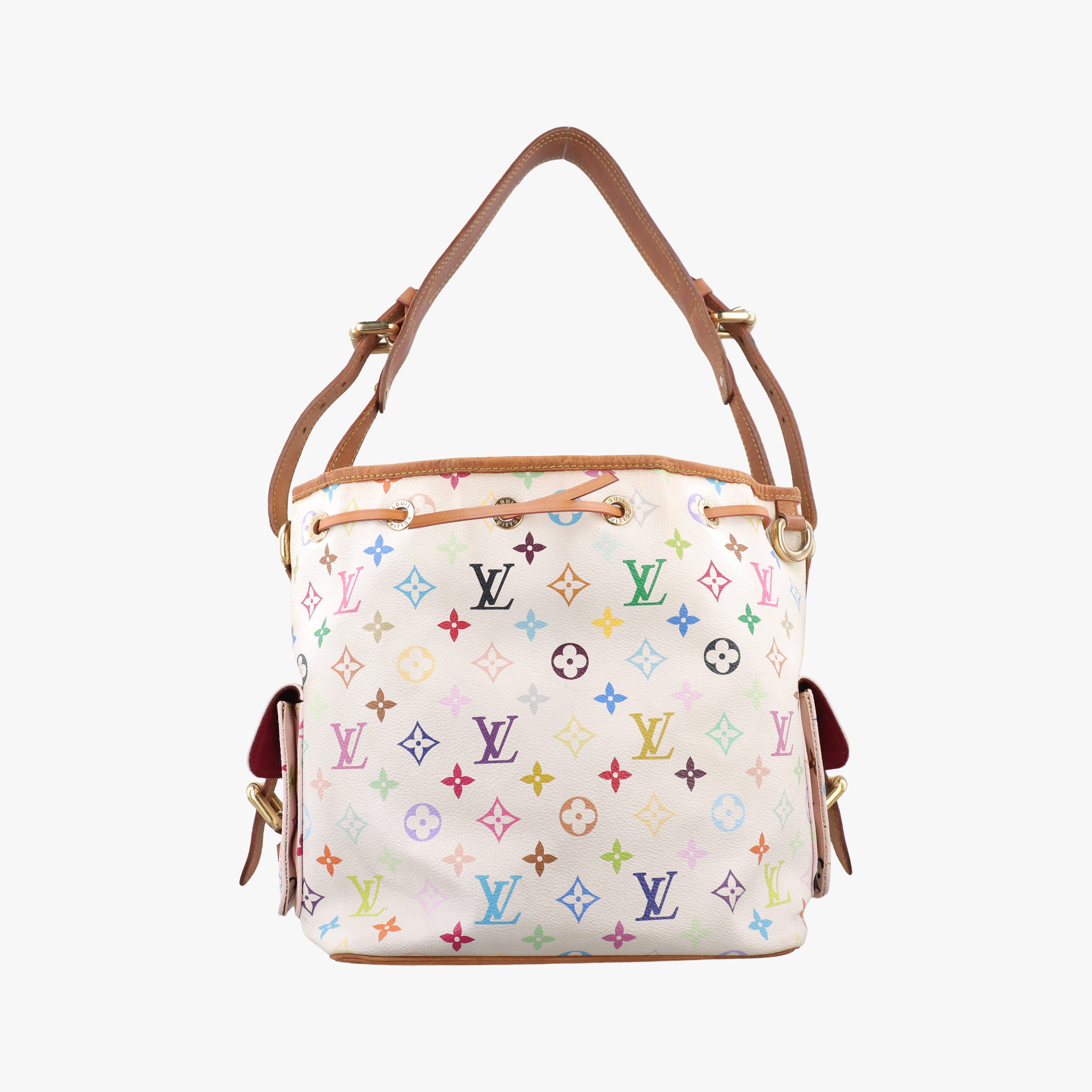 Vintage Louis Vuitton Petit NOe white Monogram Multicolor M42229 shoulderbag | stylenewstar