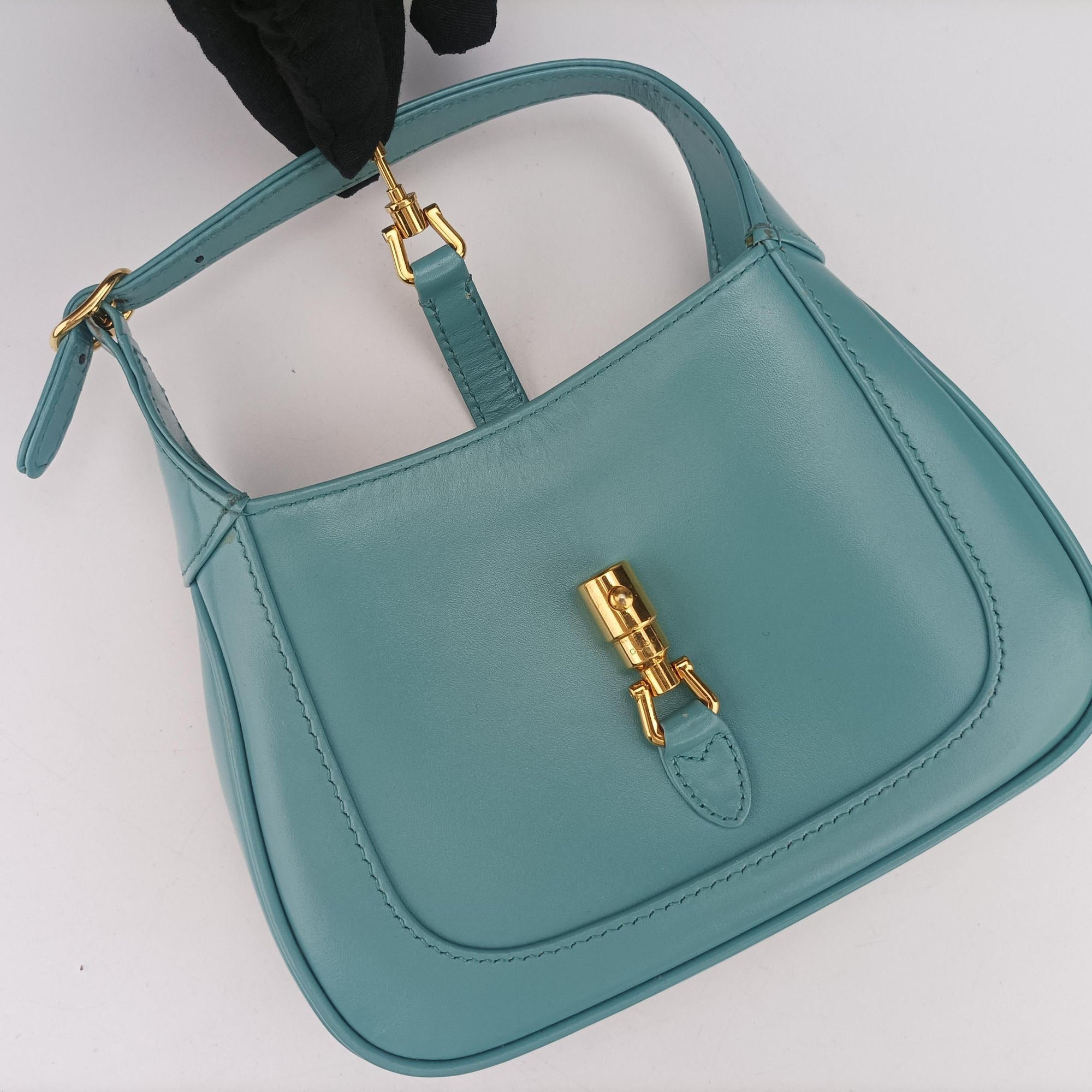 Secondhand Gucci JACKIE 1961 Blue Leather 637091 shoulderbag | stylenewstar