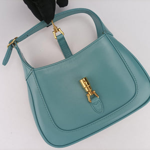 Secondhand Gucci JACKIE 1961 Blue Leather 637091 shoulderbag | stylenewstar
