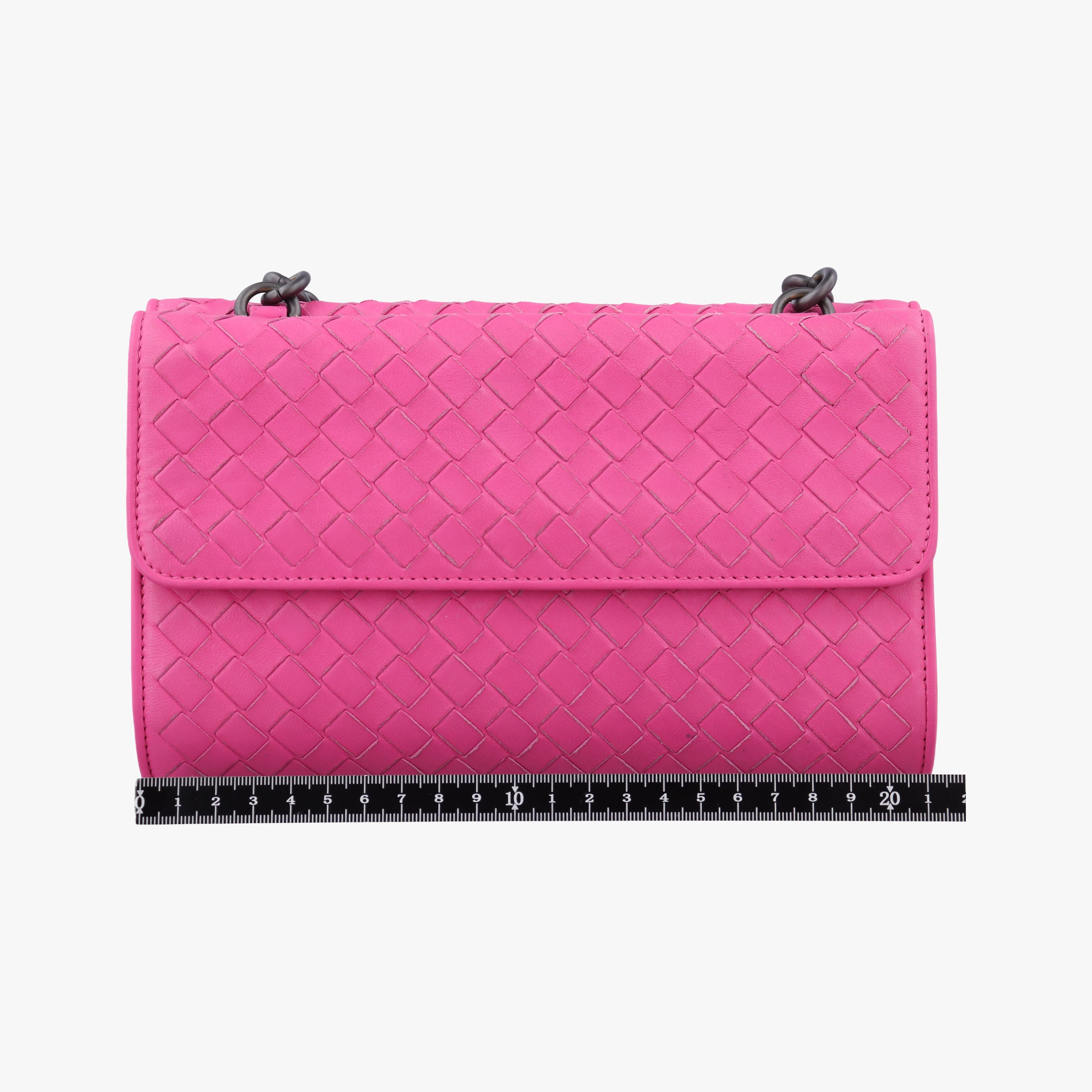 Pre-owned Bottega Veneta Intrecciato Olimpia Pink lambskin  shoulderbag | stylenewstar