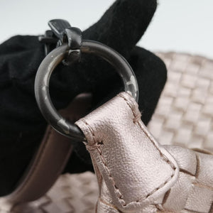 Vintage Bottega Veneta Wallace Intrecciato Pale Pink lambskin  handbag | stylenewstar