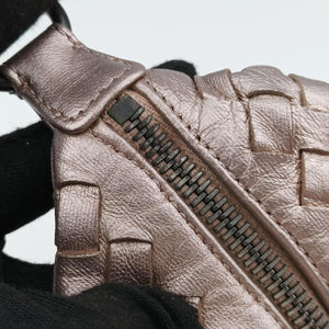 Vintage Bottega Veneta Wallace Intrecciato Pale Pink lambskin  handbag | stylenewstar