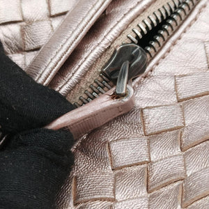 Vintage Bottega Veneta Wallace Intrecciato Pale Pink lambskin  handbag | stylenewstar