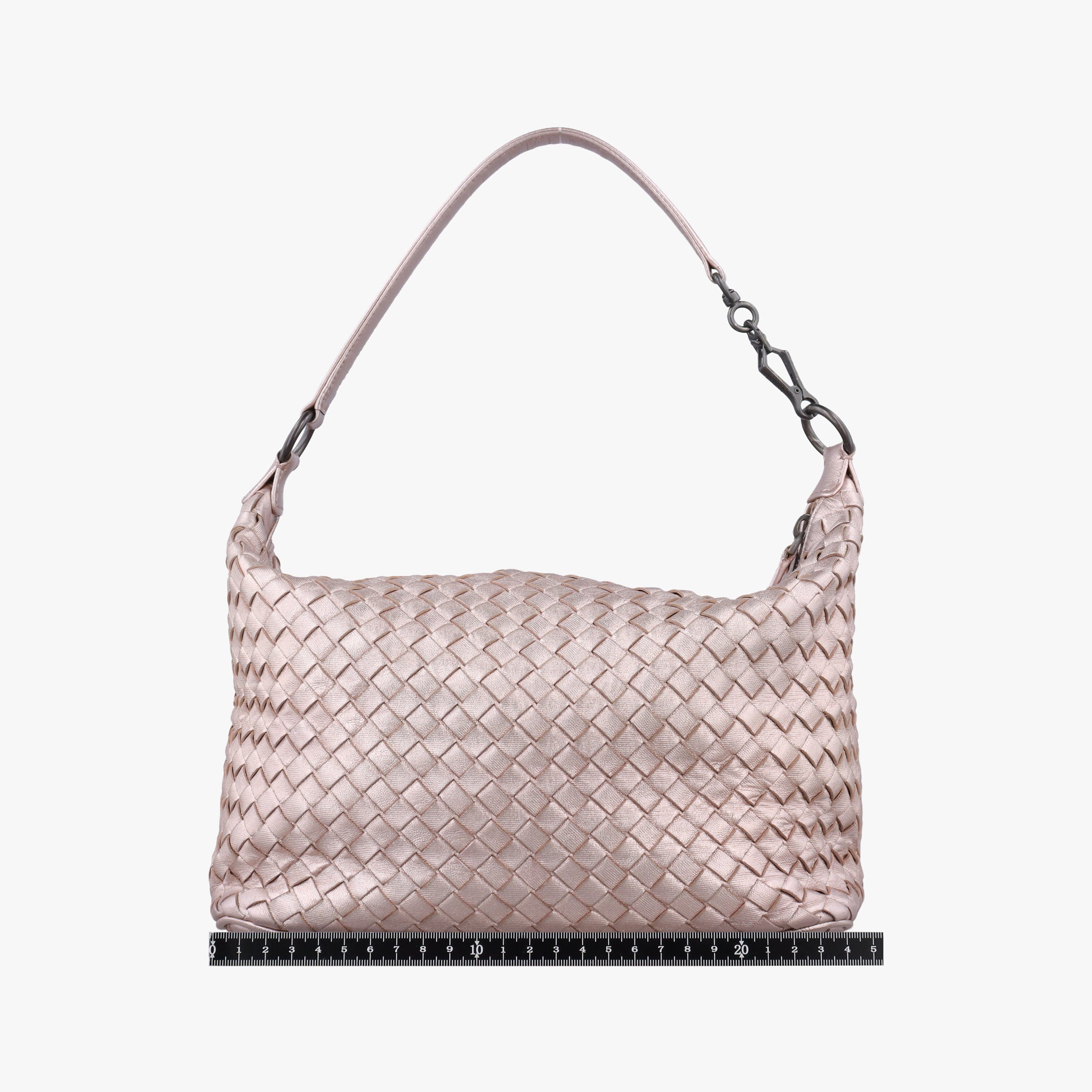 Vintage Bottega Veneta Wallace Intrecciato Pale Pink lambskin  handbag | stylenewstar
