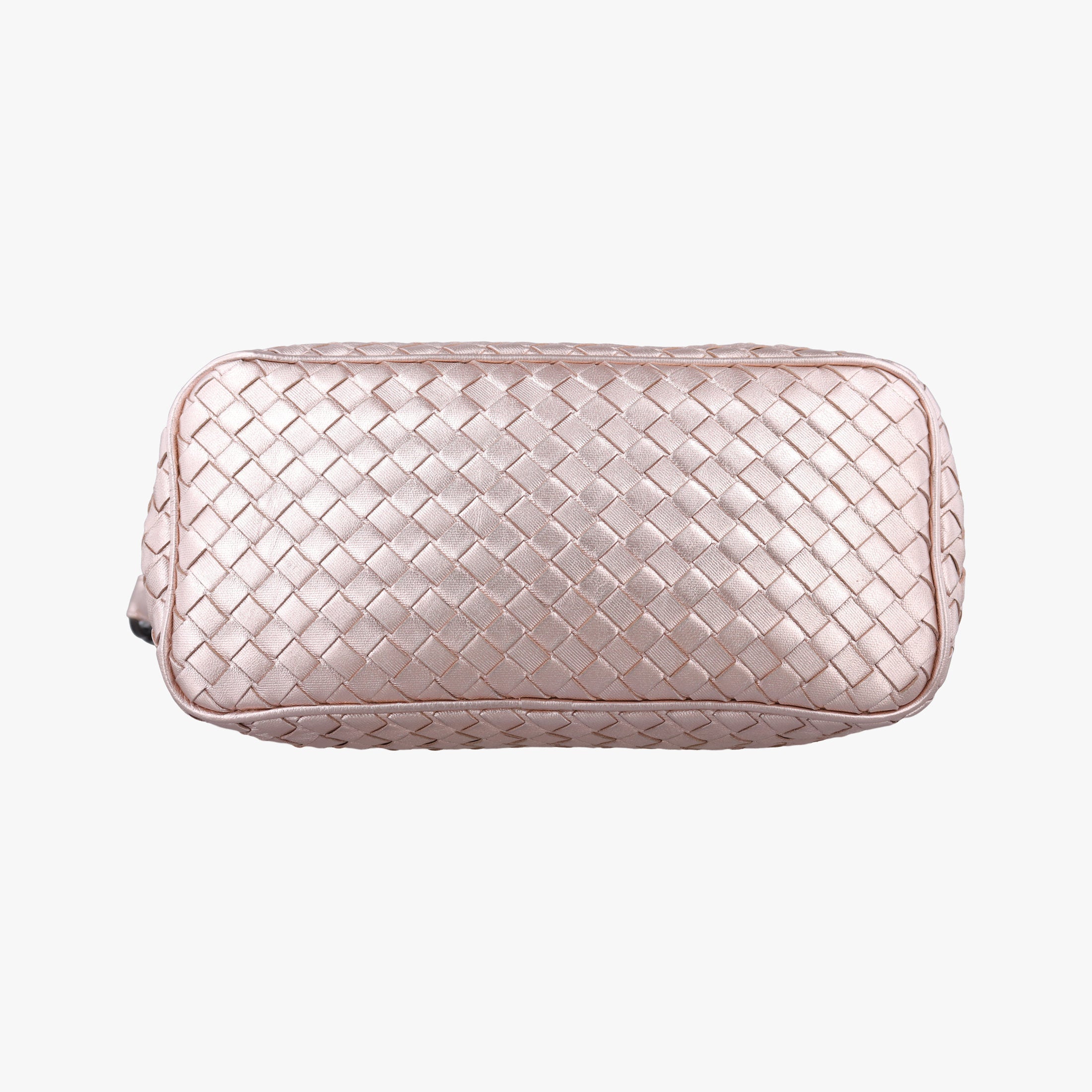 Vintage Bottega Veneta Wallace Intrecciato Pale Pink lambskin  handbag | stylenewstar