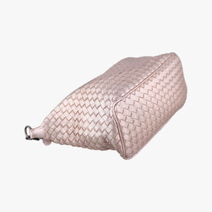 Vintage Bottega Veneta Wallace Intrecciato Pale Pink lambskin  handbag | stylenewstar