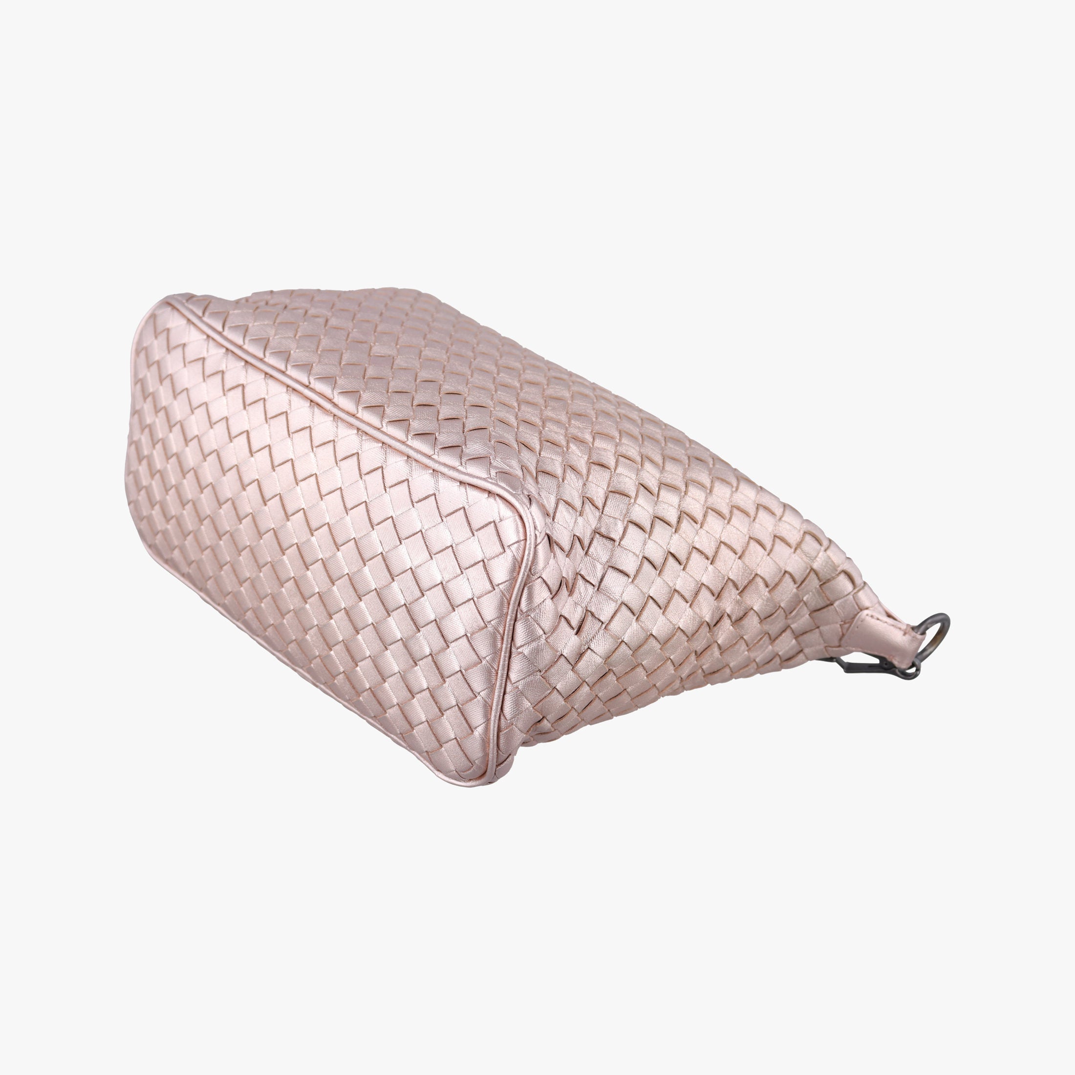 Vintage Bottega Veneta Wallace Intrecciato Pale Pink lambskin  handbag | stylenewstar