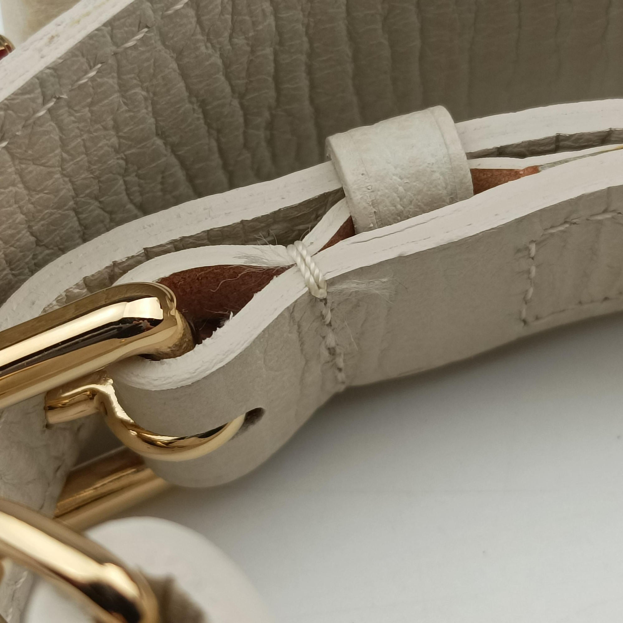 Pre-owned Louis Vuitton Marina GM Blanc Monogram Mini Lin Croisette M95492 shoulderbag | stylenewstar