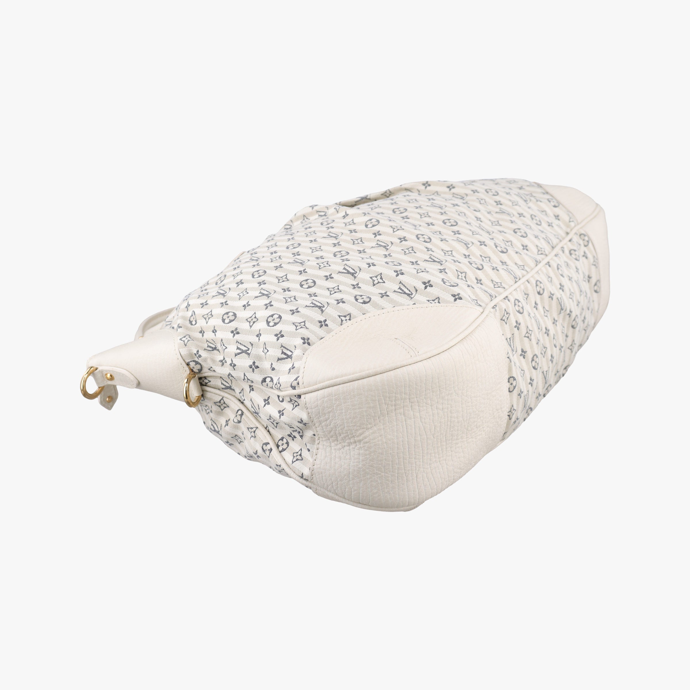 Pre-owned Louis Vuitton Marina GM Blanc Monogram Mini Lin Croisette M95492 shoulderbag | stylenewstar